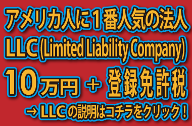 アメリカLLC(Limited Liability Company)設立代行はコチラから